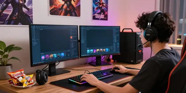 Engaging gaming scene focused on du88's online interface in a modern living room.